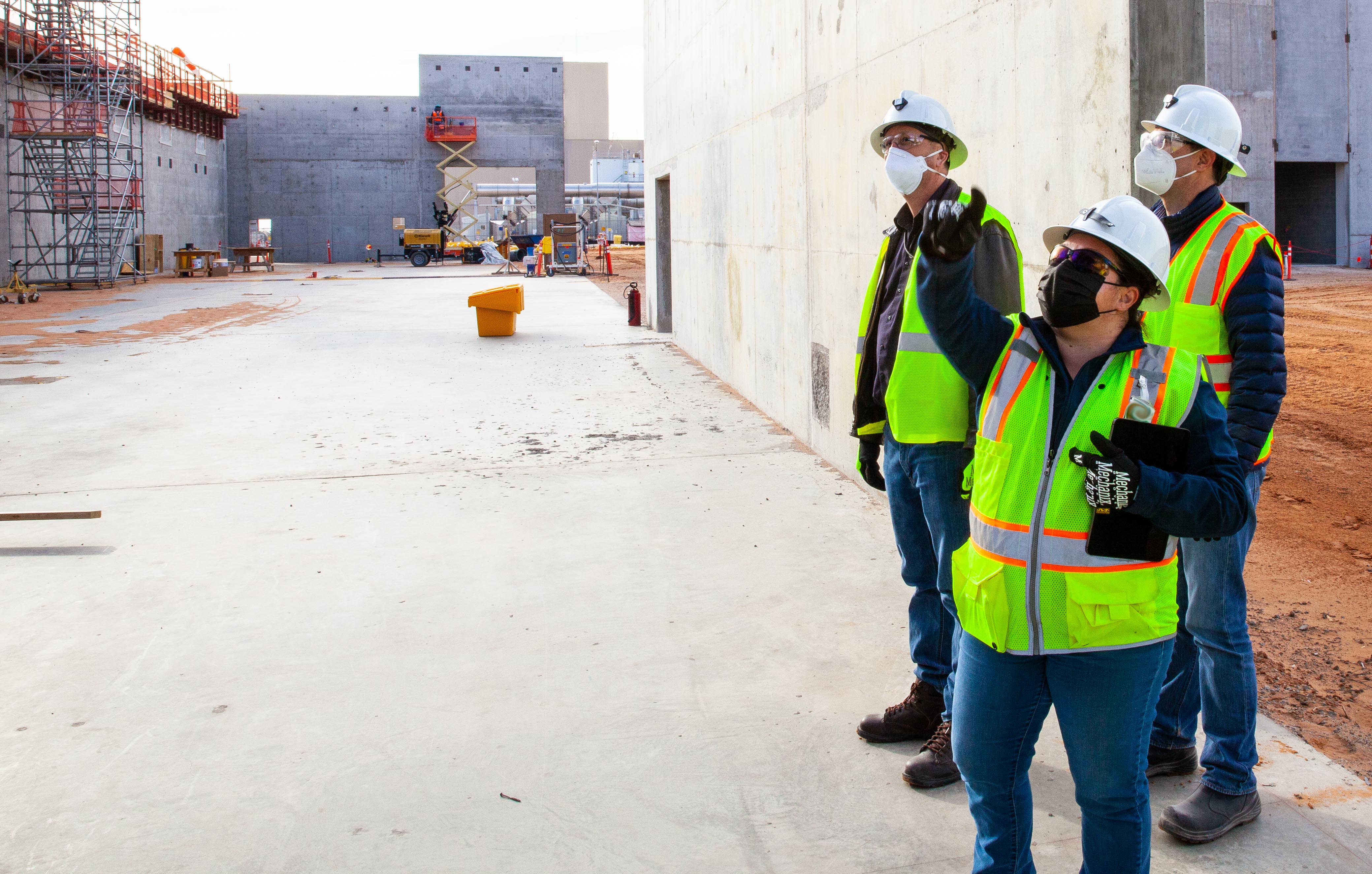 DOE employees tour new construction at WIPP